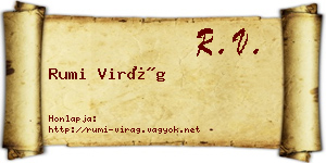 Rumi Virág névjegykártya